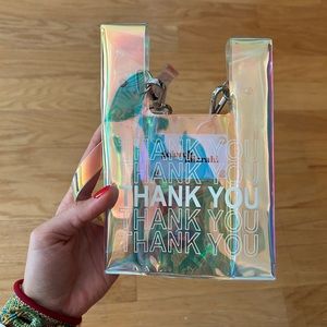 Gelareh Mizrahi "Thank you” Bag - Iridescent Holographic Crossbody
